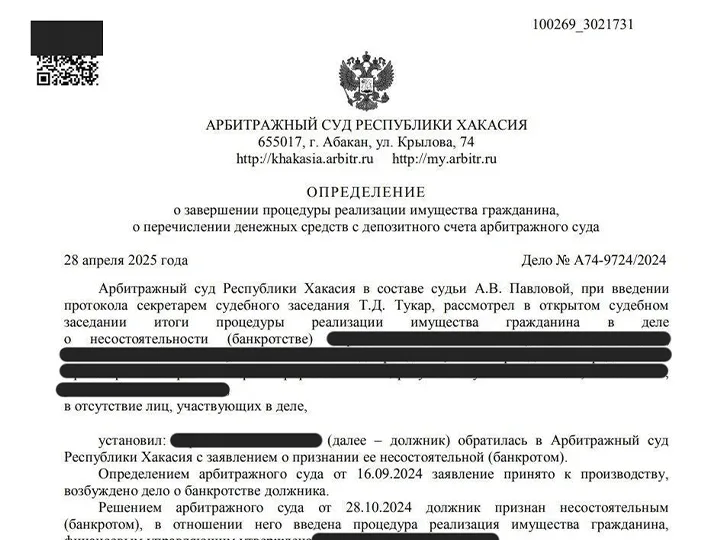 Фрагмент определения по делу А74-9724/2024